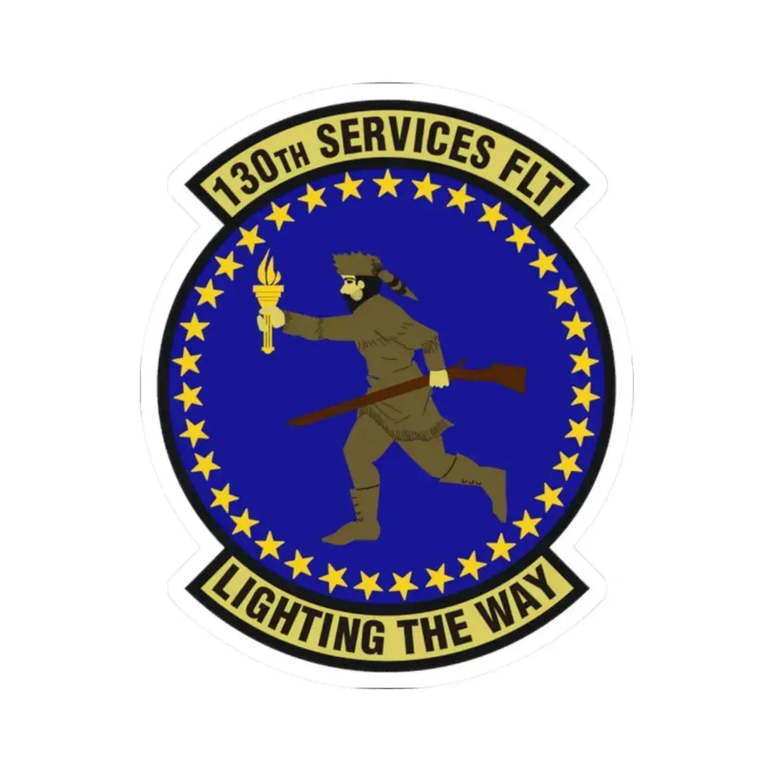 130th Services Flight (U.S. Air Force) STICKER Vinyl Kiss-Cut Decal 2 Inch White - The Sticker Space