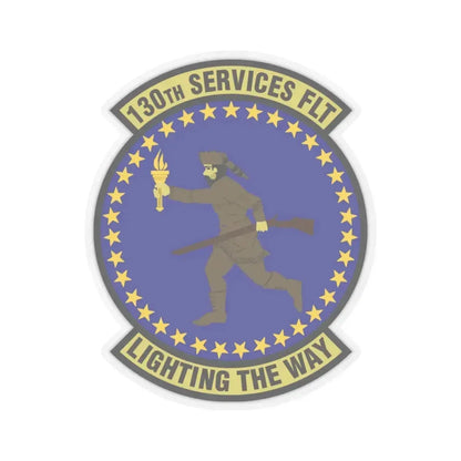 130th Services Flight (U.S. Air Force) STICKER Vinyl Kiss-Cut Decal 3 Inch Transparent - The Sticker Space