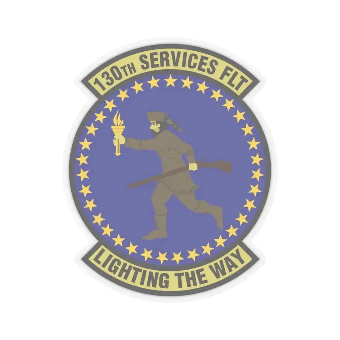130th Services Flight (U.S. Air Force) STICKER Vinyl Kiss-Cut Decal 4 Inch Transparent - The Sticker Space