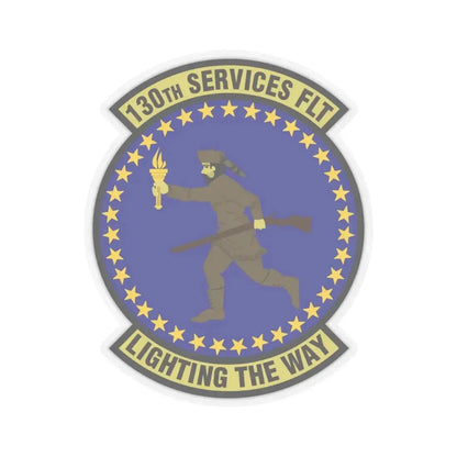 130th Services Flight (U.S. Air Force) STICKER Vinyl Kiss-Cut Decal 4 Inch Transparent - The Sticker Space