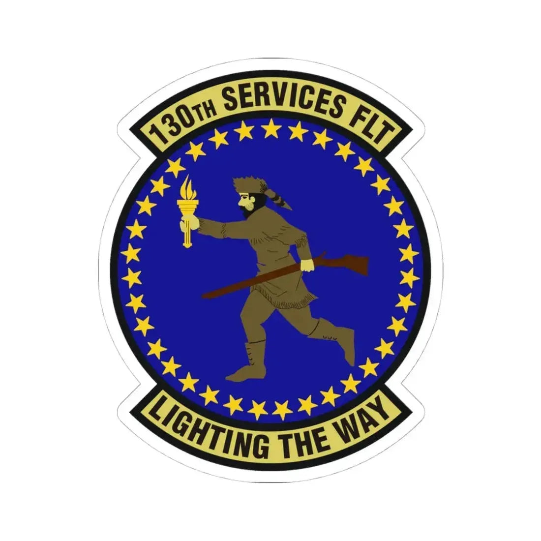 130th Services Flight (U.S. Air Force) STICKER Vinyl Kiss-Cut Decal 4 Inch White - The Sticker Space