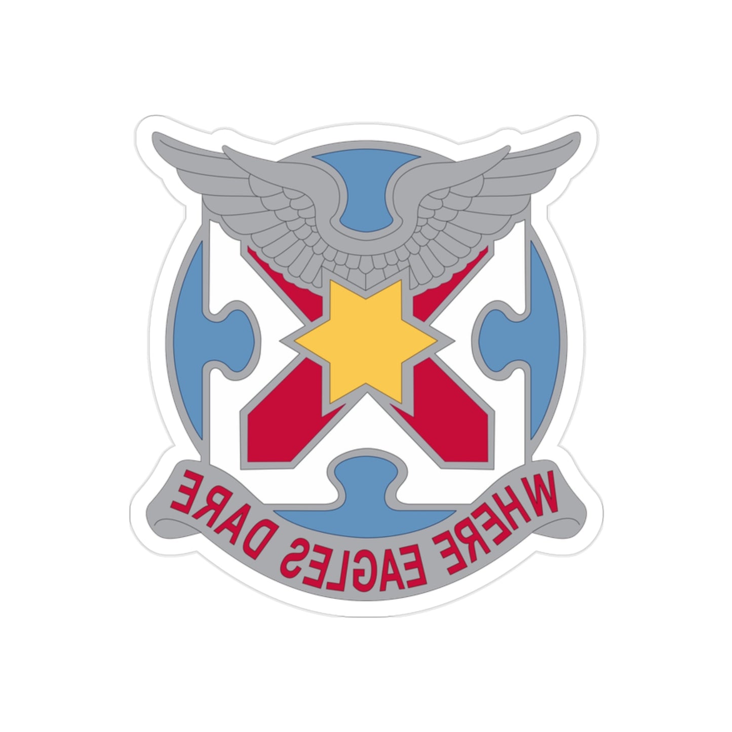 131 Aviation Regiment (U.S. Army) REVERSE PRINT Transparent STICKER-2" × 2"-The Sticker Space