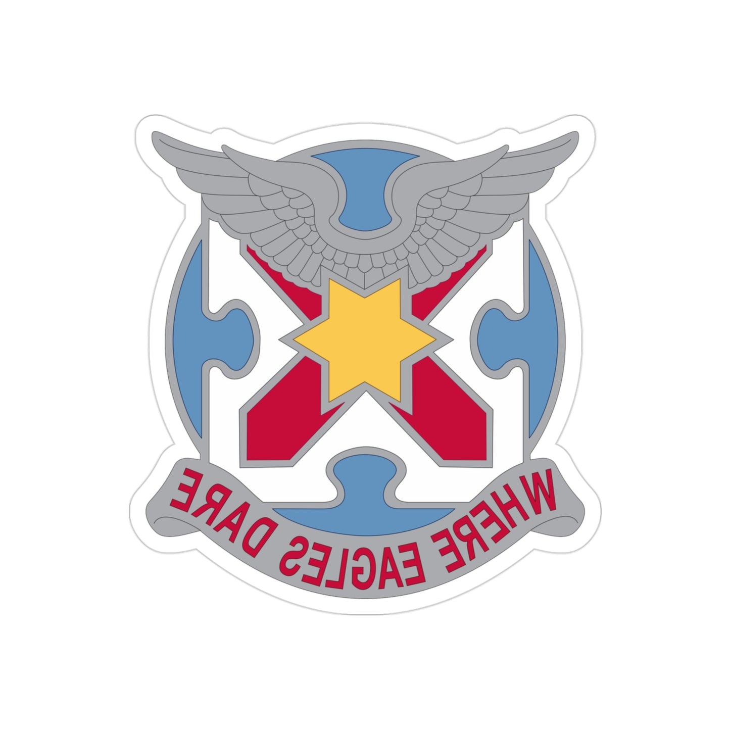 131 Aviation Regiment (U.S. Army) REVERSE PRINT Transparent STICKER-3" × 3"-The Sticker Space