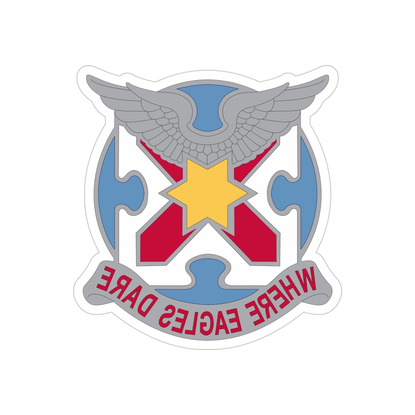 131 Aviation Regiment (U.S. Army) REVERSE PRINT Transparent STICKER-4" × 4"-The Sticker Space