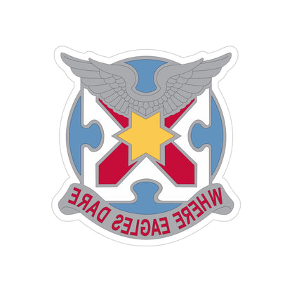 131 Aviation Regiment (U.S. Army) REVERSE PRINT Transparent STICKER-4" × 4"-The Sticker Space