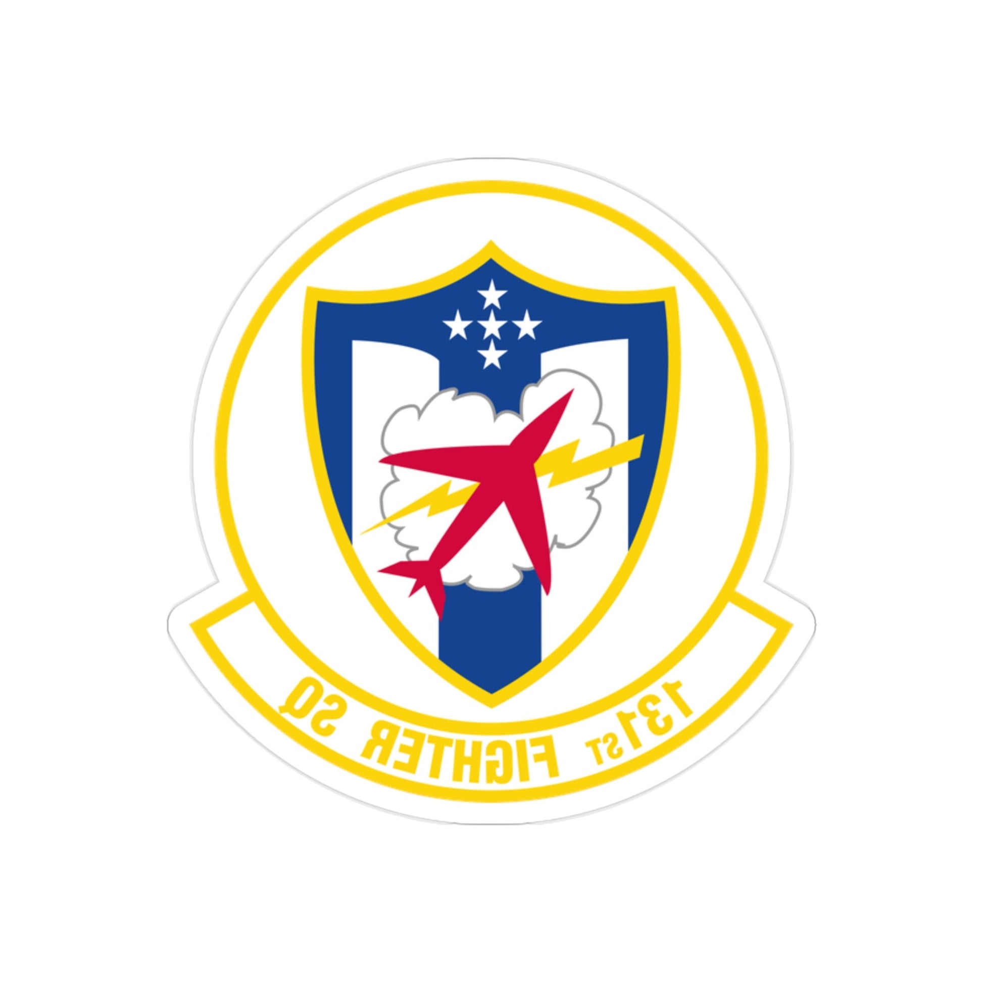 131 Fighter Squadron (U.S. Air Force) REVERSE PRINT Transparent STICKER-2" × 2"-The Sticker Space