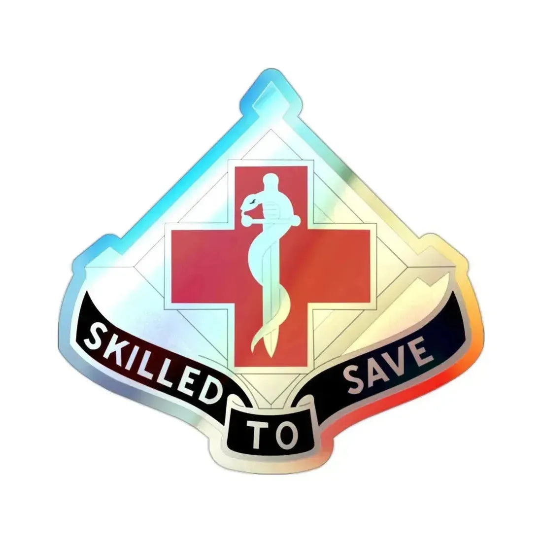 131 Surgical Hospital (U.S. Army) Holographic STICKER Die-Cut Vinyl Decal 2 Inch Holographic - The Sticker Space