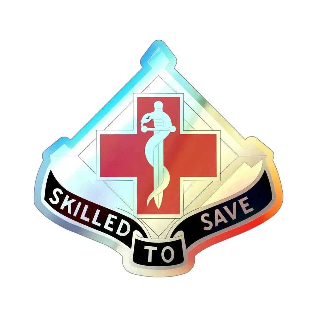 131 Surgical Hospital (U.S. Army) Holographic STICKER Die-Cut Vinyl Decal 4 Inch Holographic - The Sticker Space