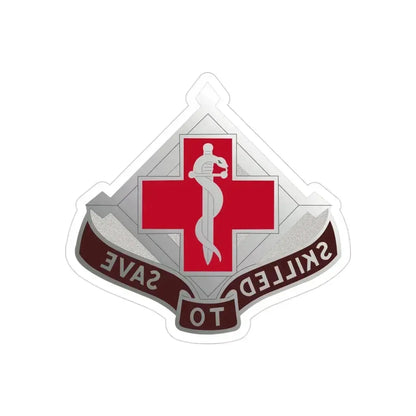 131 Surgical Hospital (U.S. Army) REVERSE PRINT Transparent Die-Cut STICKER 3 Inch Die-Cut Transparent - The Sticker Space