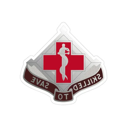 131 Surgical Hospital (U.S. Army) REVERSE PRINT Transparent Die-Cut STICKER 4 Inch Die-Cut Transparent - The Sticker Space