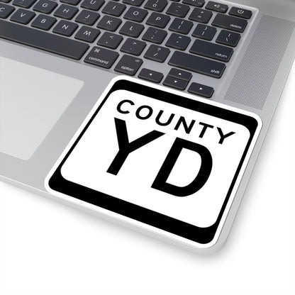WIS County YD (Wisconsin) (Road Sign) STICKER Vinyl Kiss-Cut Decal