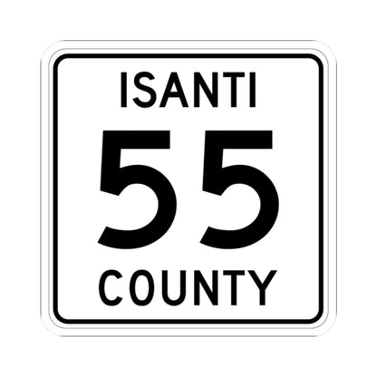 Isanti County 55 MN (Minnesota) (Road Sign) STICKER Vinyl Kiss-Cut Decal