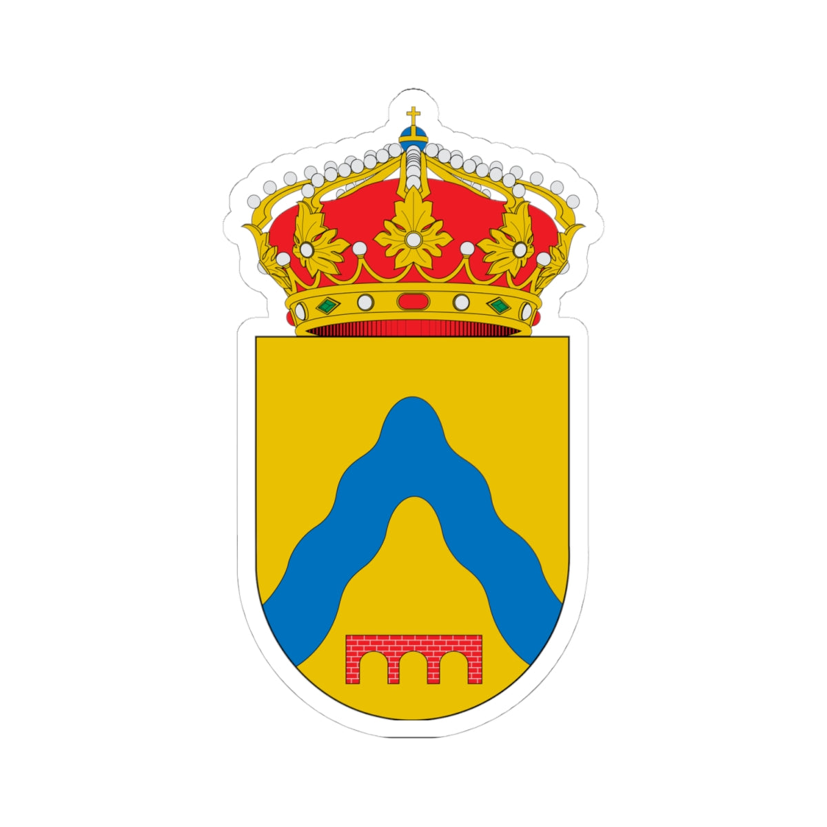 Escudo de Asín (Spain) (Coat of Arms) STICKER Vinyl Kiss-Cut Decal