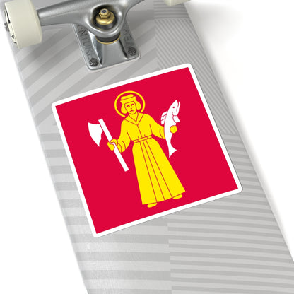 Flag of Botkyrka (Sweden) STICKER Vinyl Kiss-Cut Decal