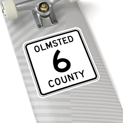 Olmsted County Route 6 MN (Minnesota) (Road Sign) STICKER Vinyl Kiss-Cut Decal