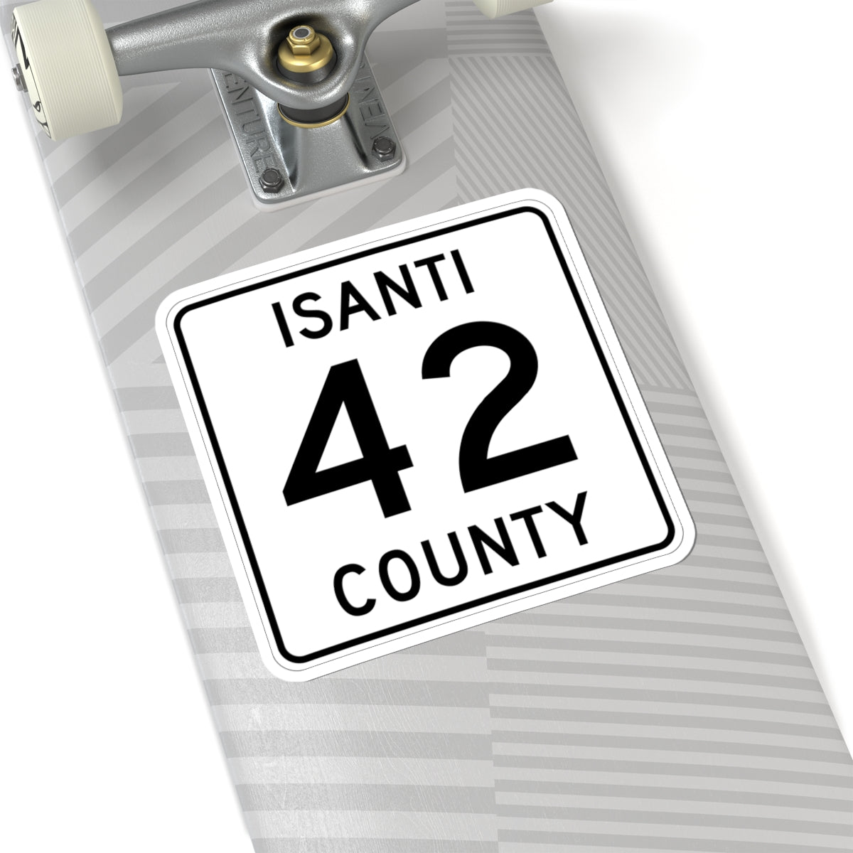 Isanti County 42 MN (Minnesota) (Road Sign) STICKER Vinyl Kiss-Cut Decal