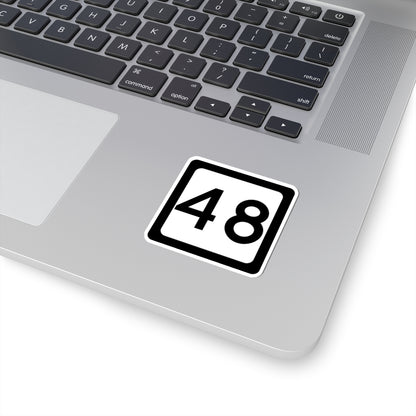 WV-48 (Virginia) (Road Sign) STICKER Vinyl Kiss-Cut Decal