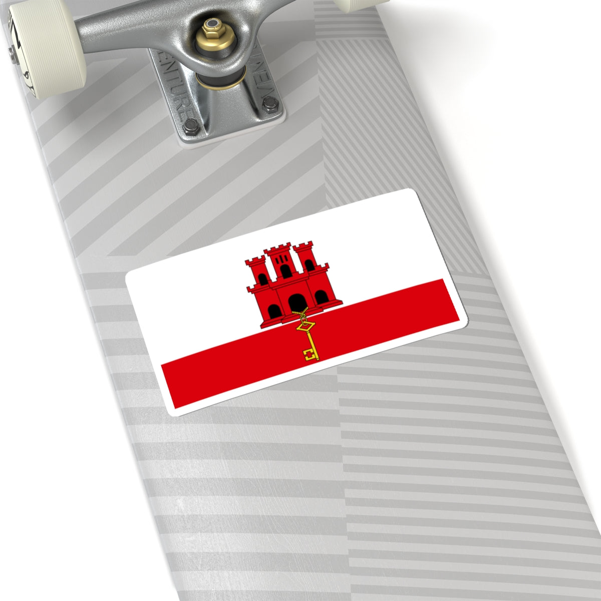 Flag of Gibraltar (United Kingdom) STICKER Vinyl Kiss-Cut Decal