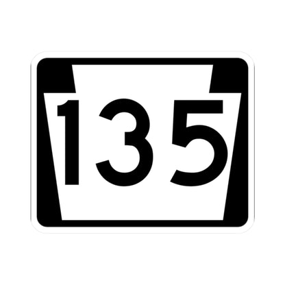 PA-135 (Pennsylvania) (Road Sign) STICKER Vinyl Kiss-Cut Decal