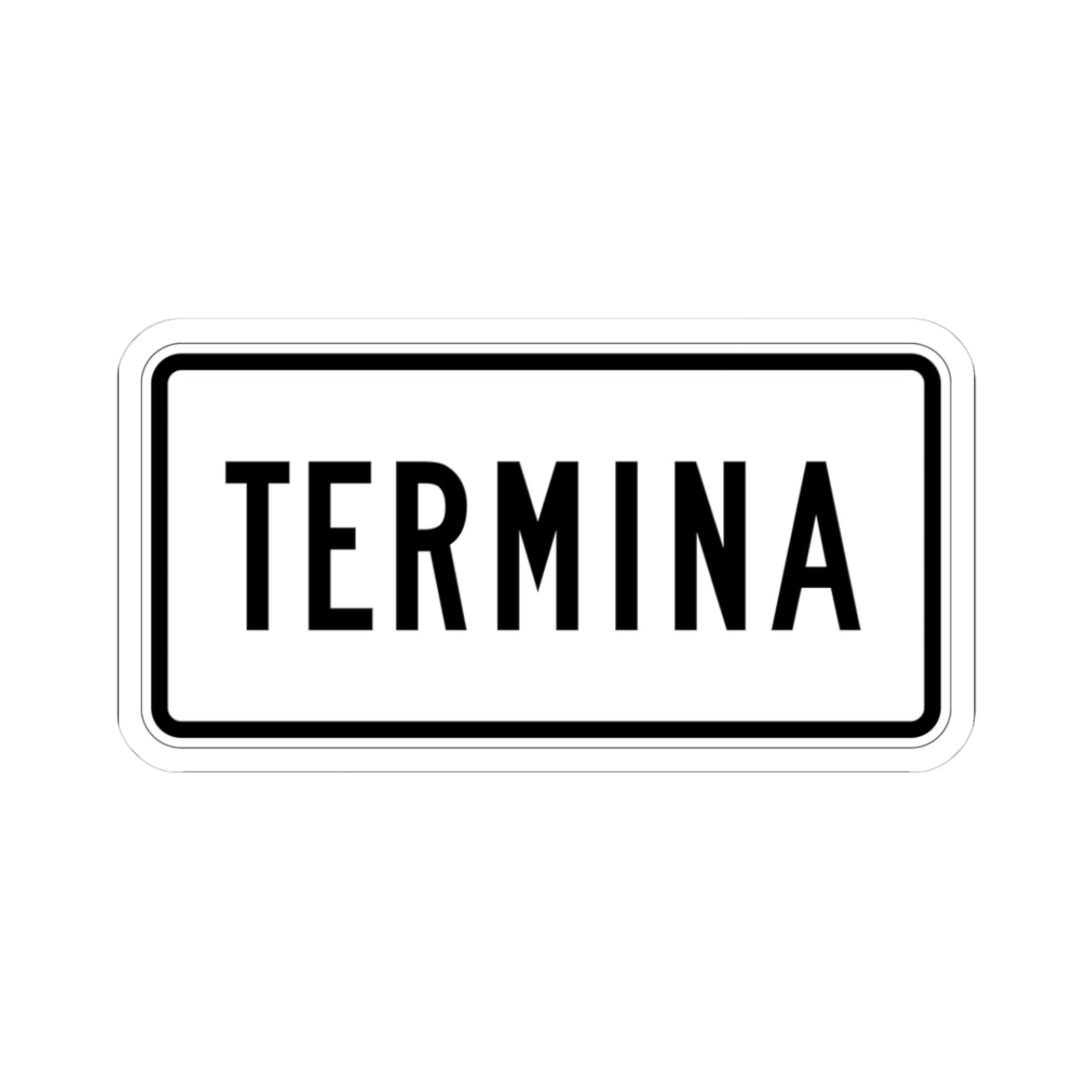 End plate es (Puerto Rico) (Road Sign) STICKER Vinyl Kiss-Cut Decal