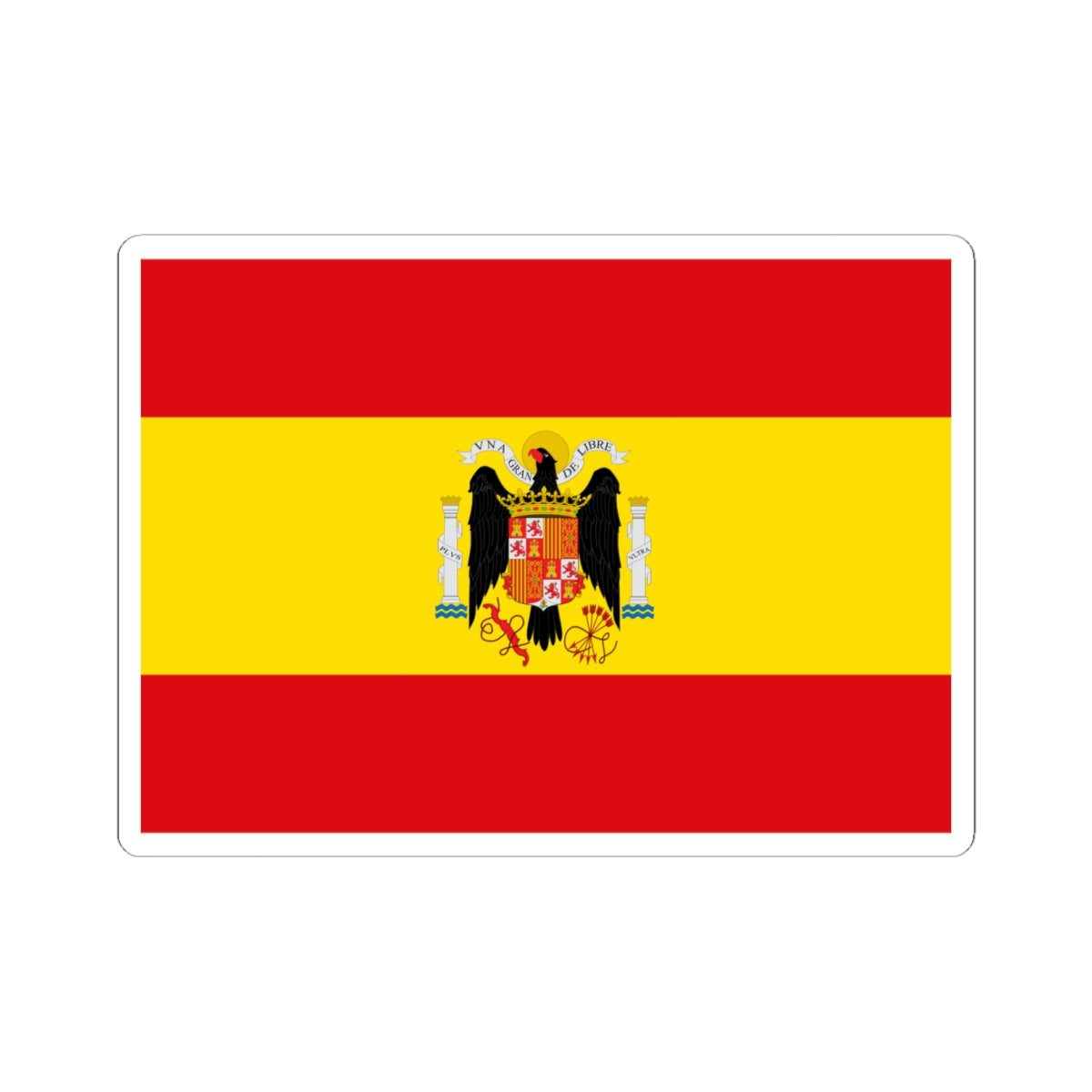 Flag of the Francoist Spain Army 1940-1945 Forts and Castles (Spain) STICKER Vinyl Kiss-Cut Decal