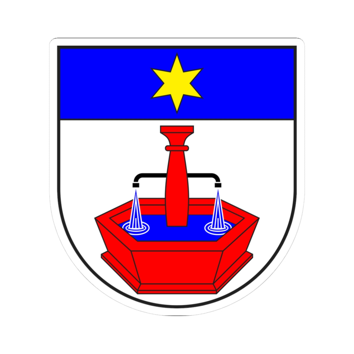 Rothenbrunnen wappen (Switzerland) (Coat of Arms) STICKER Vinyl Kiss-Cut Decal