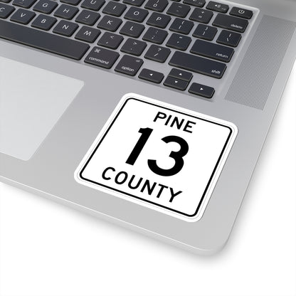 Pine County Route 13 MN (Minnesota) (Road Sign) STICKER Vinyl Kiss-Cut Decal
