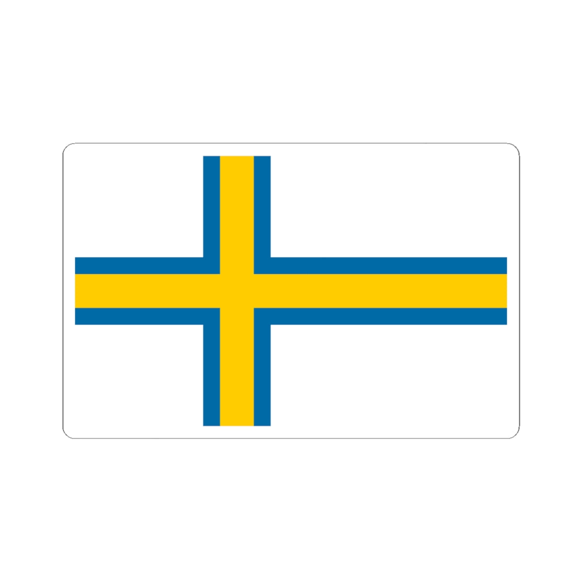 Norrland flag (Sweden) STICKER Vinyl Kiss-Cut Decal