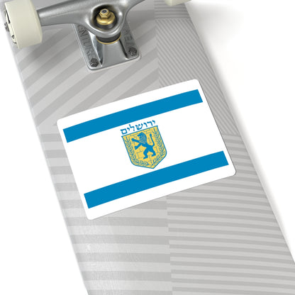 Flag of Jerusalem (Israel) STICKER Vinyl Kiss-Cut Decal