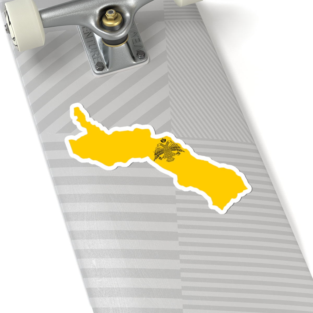 Flag-map of Mount Athos de facto (Greece) STICKER Vinyl Kiss-Cut Decal