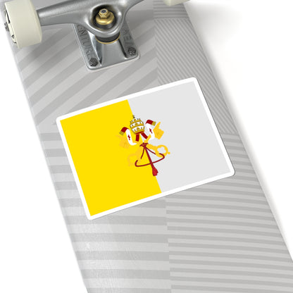 Flag of the State of the Church 1870 Porta Pia (Vatican City) STICKER Vinyl Kiss-Cut Decal