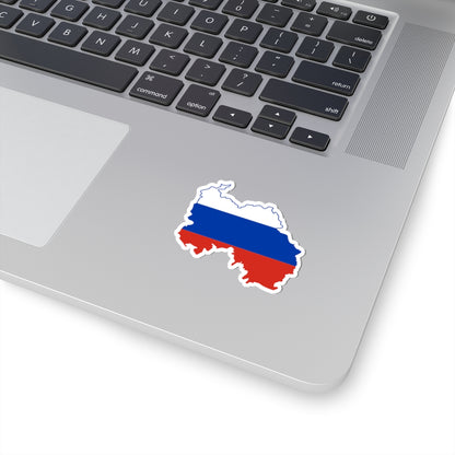 Flag-map of South Ossetia-Russia (Russia) STICKER Vinyl Kiss-Cut Decal