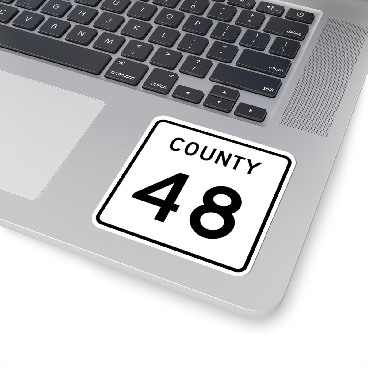 County 48 square (Minnesota) (Road Sign) STICKER Vinyl Kiss-Cut Decal