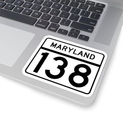 MD Route 138 (Maryland) (Road Sign) STICKER Vinyl Kiss-Cut Decal