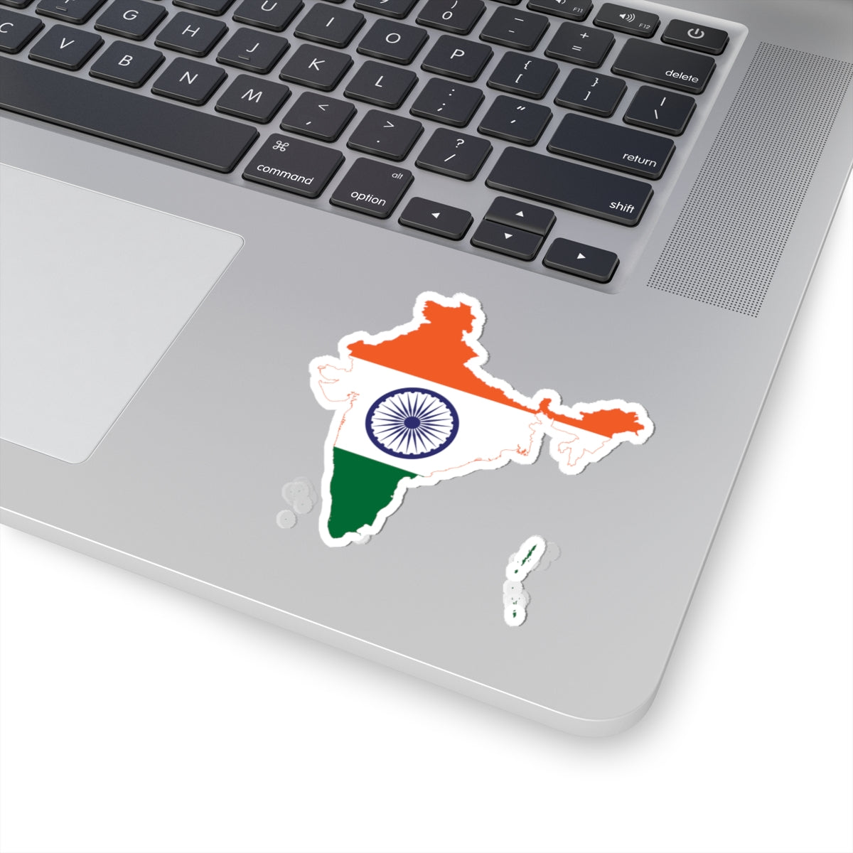 Flag-map of India de-facto (India) STICKER Vinyl Kiss-Cut Decal