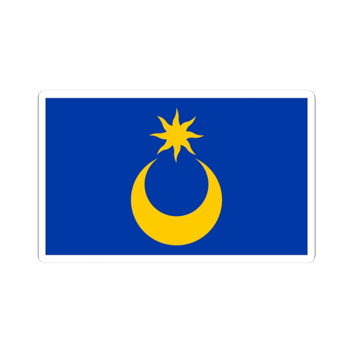City Flag of Portsmouth (England) STICKER Vinyl Kiss-Cut Decal