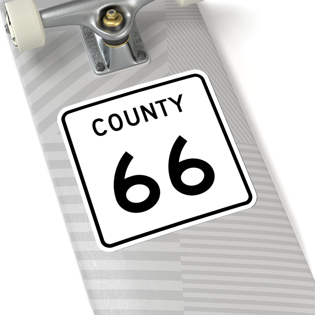 County 66 square (Minnesota) (Road Sign) STICKER Vinyl Kiss-Cut Decal