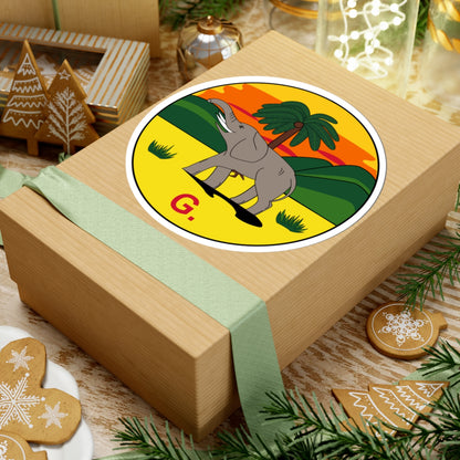 Badge of The Gambia 1889-1965 (Gambia) (Coat of Arms) STICKER Vinyl Kiss-Cut Decal