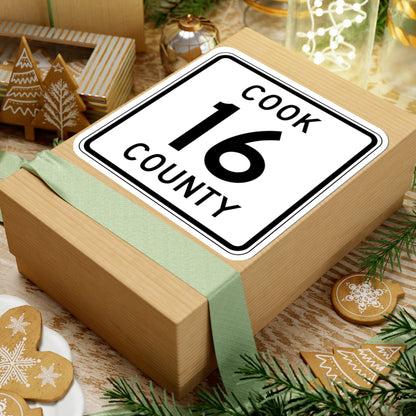 Cook County 16 MN (Minnesota) (Road Sign) STICKER Vinyl Kiss-Cut Decal