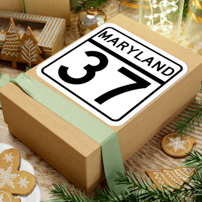 MD Route 37 (Maryland) (Road Sign) STICKER Vinyl Kiss-Cut Decal