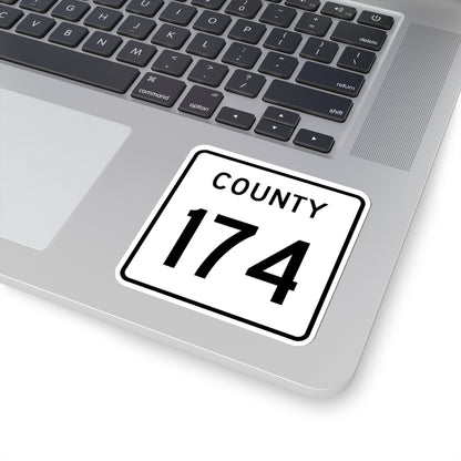 County 174 square (Minnesota) (Road Sign) STICKER Vinyl Kiss-Cut Decal