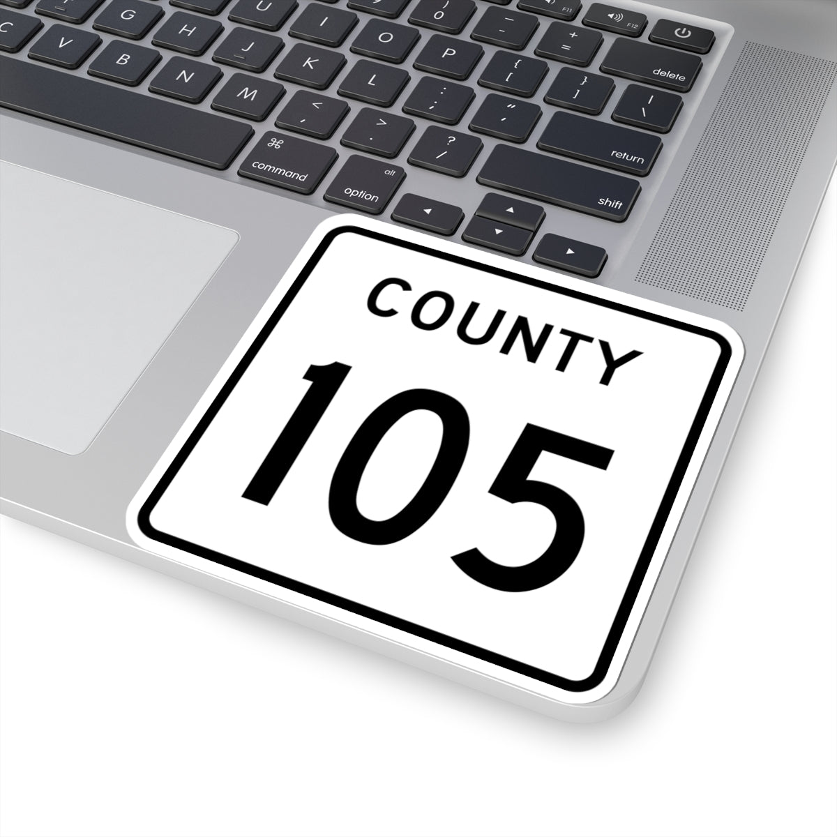 County 105 square (Minnesota) (Road Sign) STICKER Vinyl Kiss-Cut Decal
