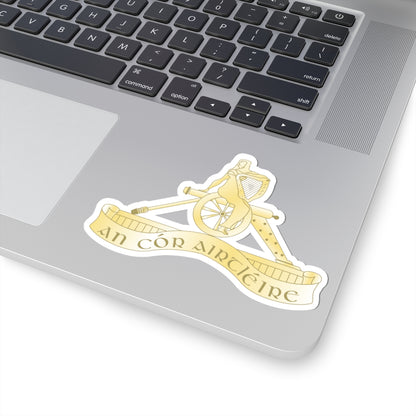 Badge of the Irish Artillery Corps (Ireland) (Coat of Arms) STICKER Vinyl Kiss-Cut Decal