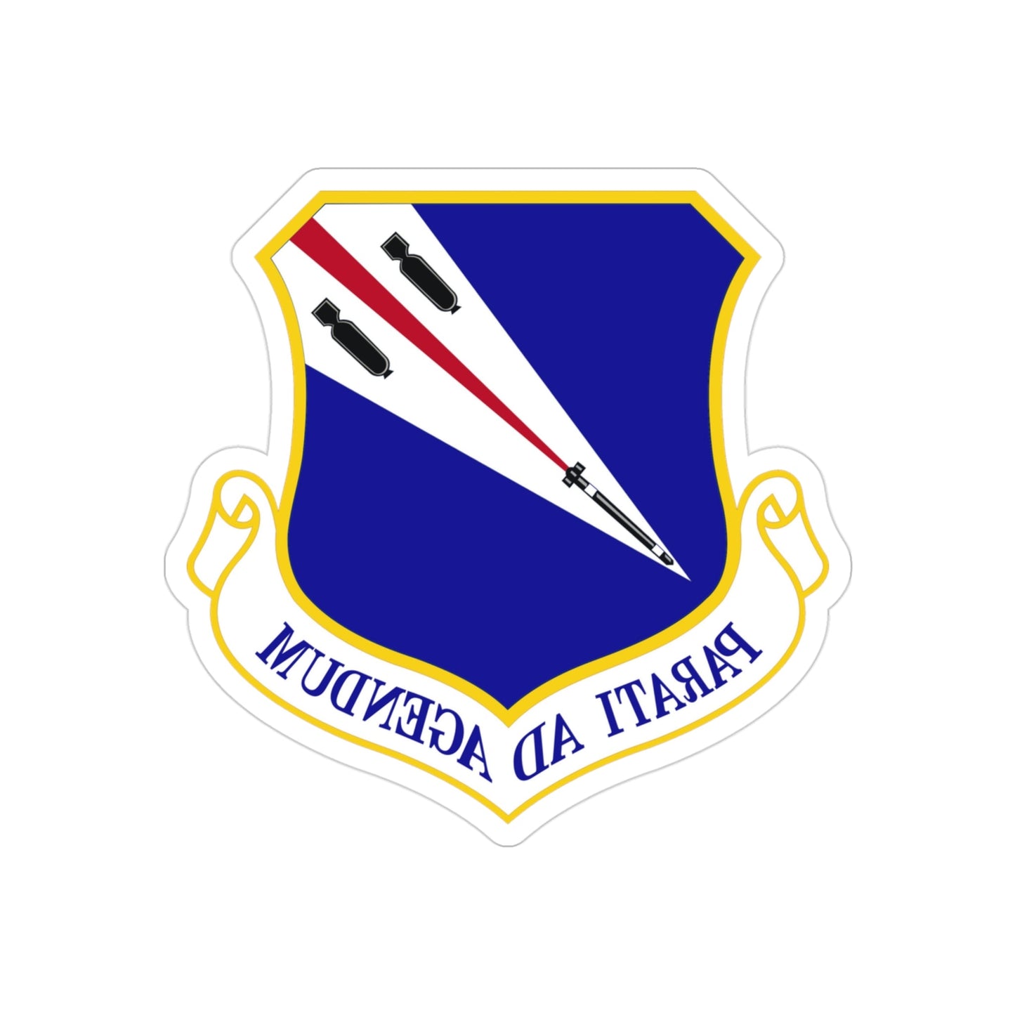 131st Fighter Wing (U.S. Air Force) REVERSE PRINT Transparent STICKER-3" × 3"-The Sticker Space