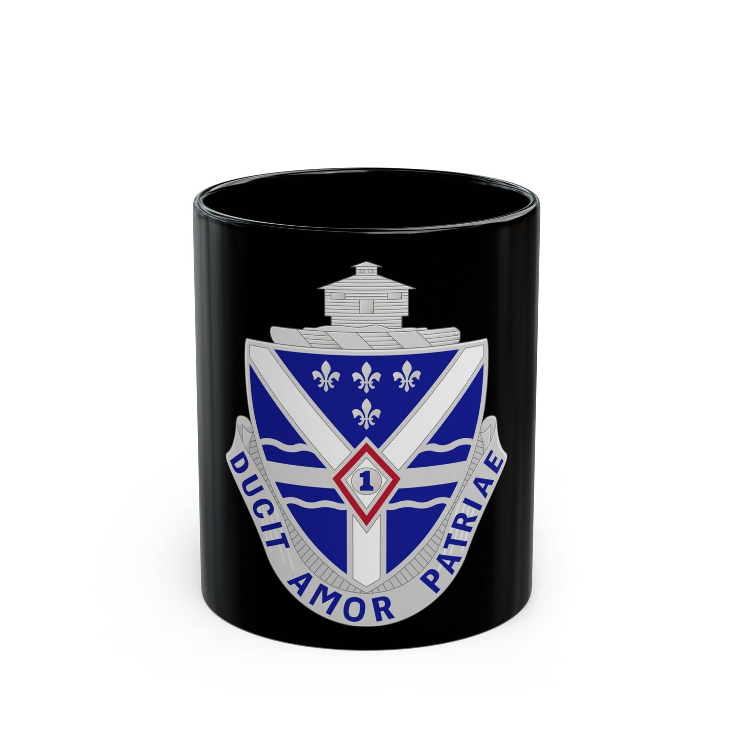 131st Infantry Regiment (U.S. Army) Black Coffee Mug-11oz-The Sticker Space