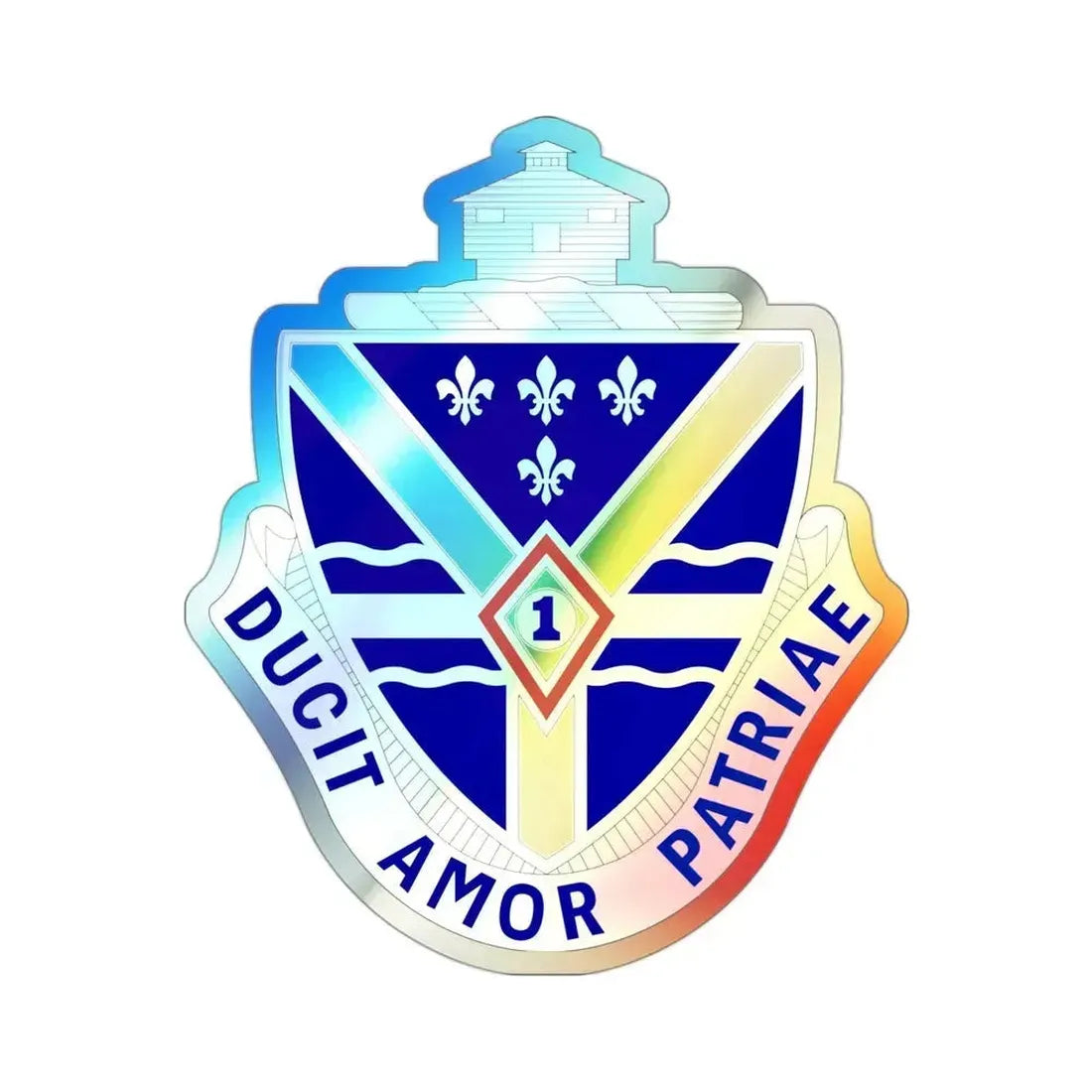 131st Infantry Regiment (U.S. Army) Holographic STICKER Die-Cut Vinyl Decal 3 Inch Holographic - The Sticker Space