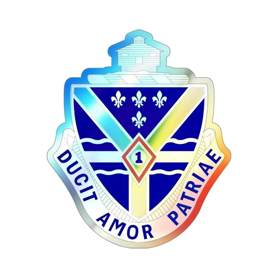 131st Infantry Regiment (U.S. Army) Holographic STICKER Die-Cut Vinyl Decal 4 Inch Holographic - The Sticker Space