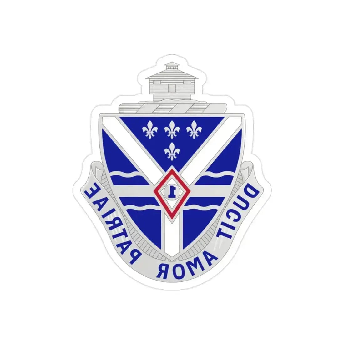 131st Infantry Regiment (U.S. Army) REVERSE PRINT Transparent Die-Cut STICKER 2 Inch Die-Cut Transparent - The Sticker Space