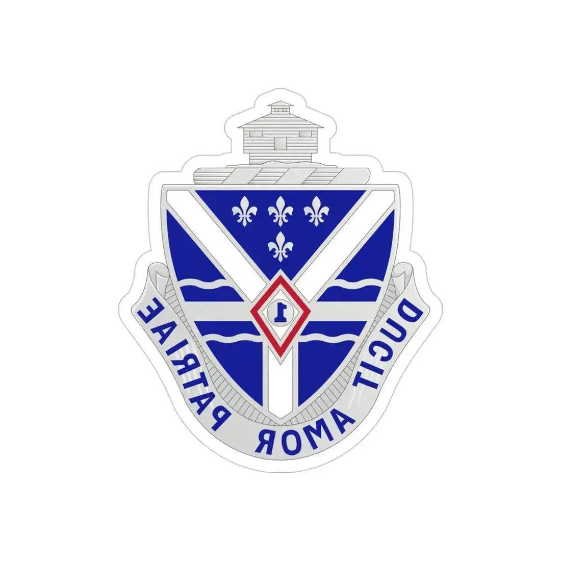 131st Infantry Regiment (U.S. Army) REVERSE PRINT Transparent Die-Cut STICKER 4 Inch Die-Cut Transparent - The Sticker Space