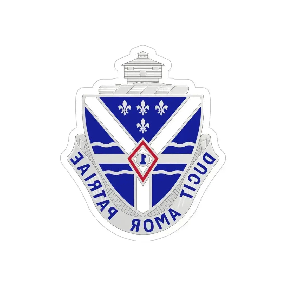 131st Infantry Regiment (U.S. Army) REVERSE PRINT Transparent Die-Cut STICKER 5 Inch Die-Cut Transparent - The Sticker Space